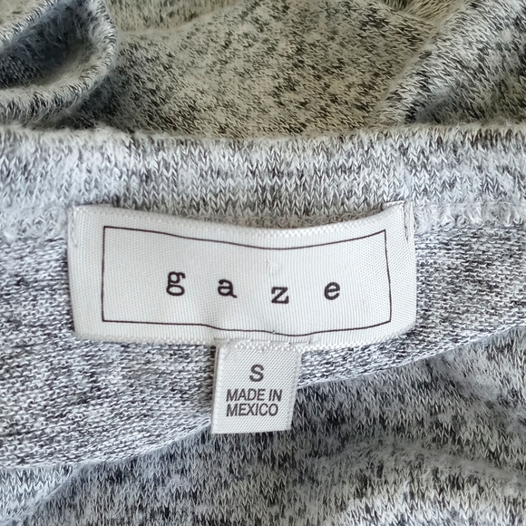 Gaze Women's Soft Grey w Red Blue & White Racer Stripes Long Sleeve Sweater S - Picture 2 of 10